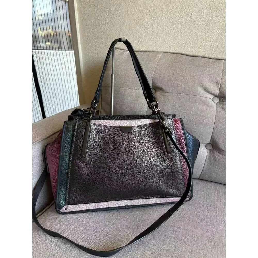Coach Dreamer 36 Metallic ColorBlock Crossbody Bag/Satchel 38842 MINT